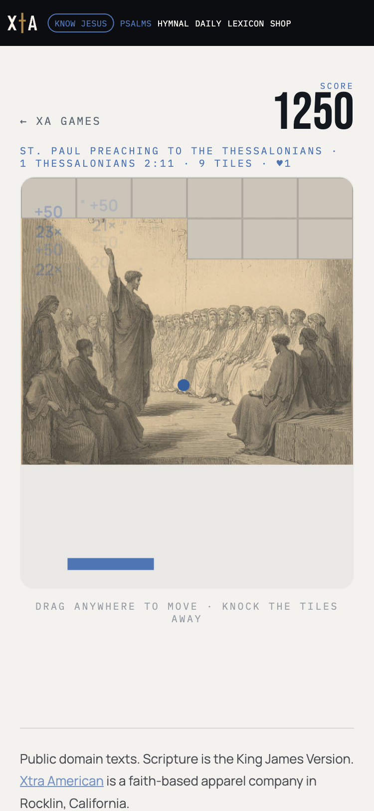 UNCOVER, with a Dore engraving appearing behind the broken tiles