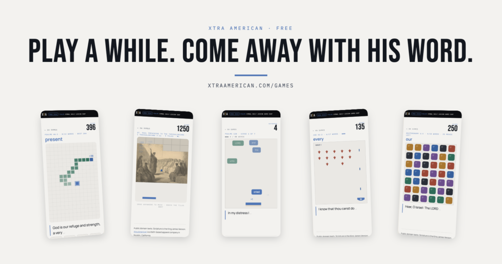 Nine Bible games where the reward is Scripture
